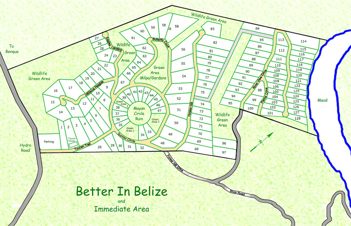 Better In Belize Map