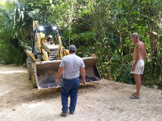 Backhoe Work at Better in Belize